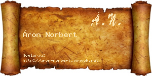 Áron Norbert névjegykártya